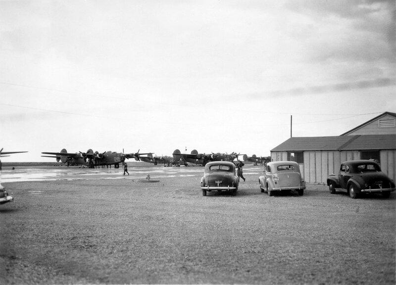 Military aircraft on airfield