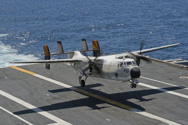 Military Aircraft on Deck — Gray