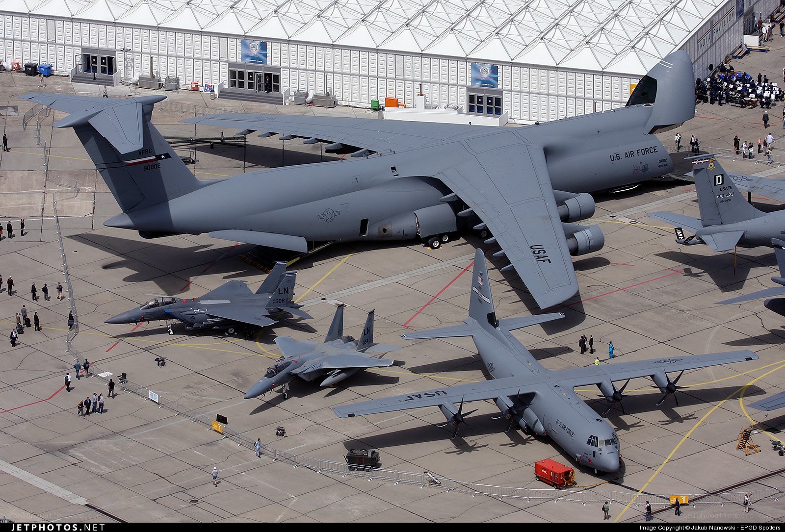 Military aircraft on display