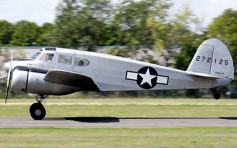 Military aircraft on runway