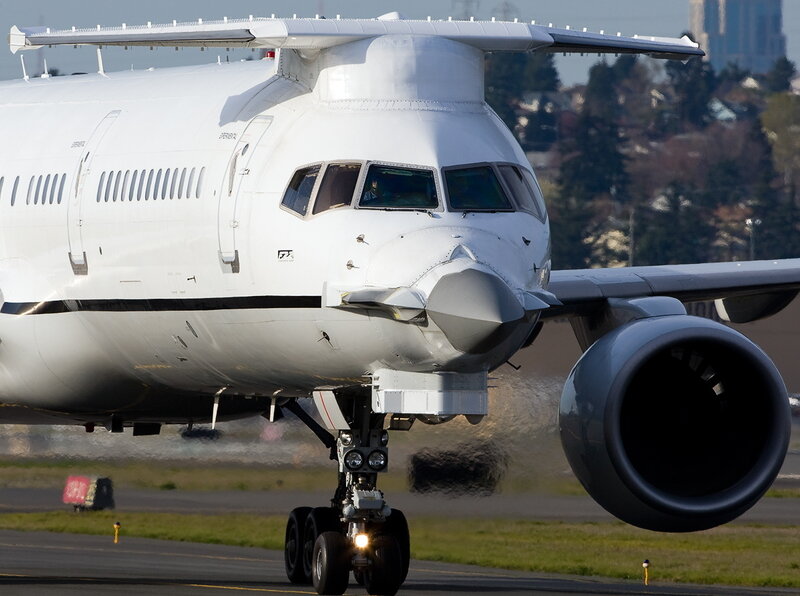military aircraft on runway