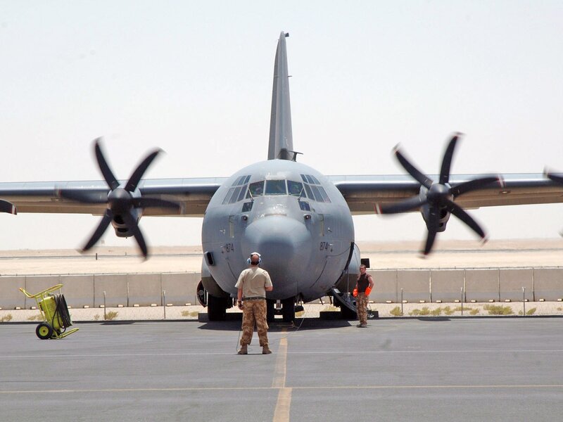 Military aircraft on tarmac