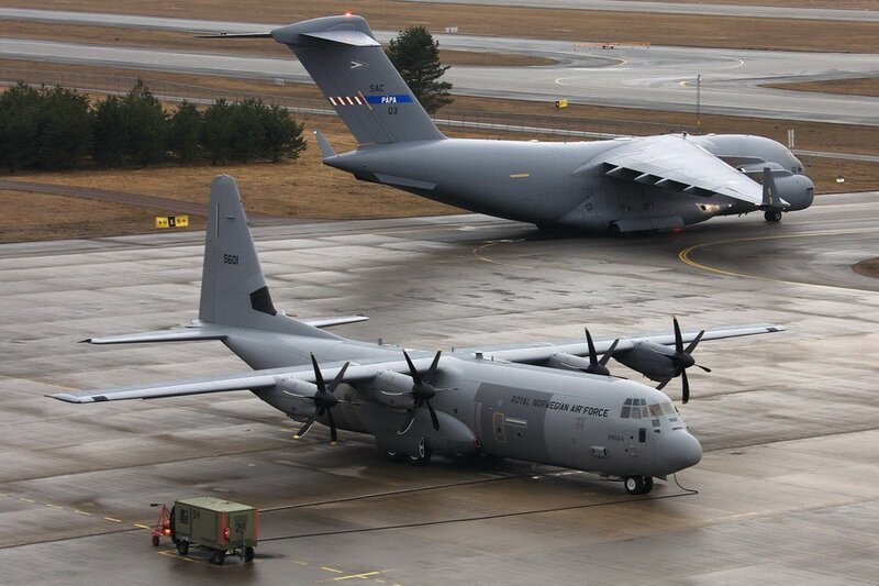 Military aircraft on tarmac