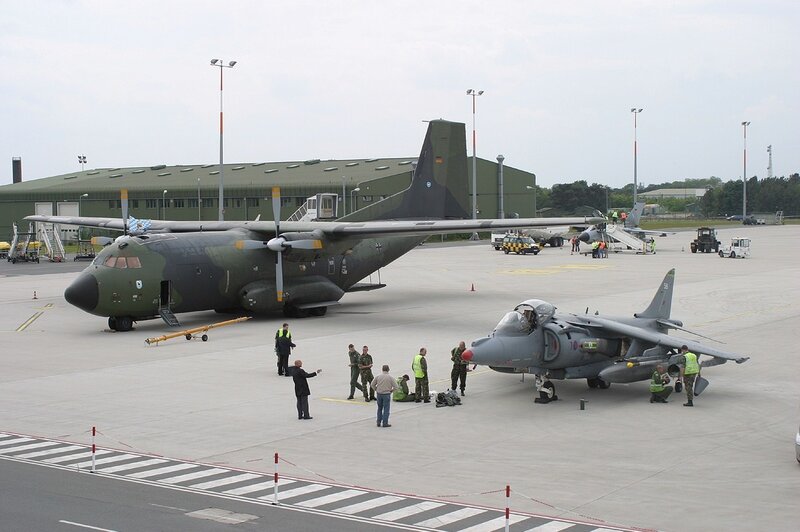 Military aircraft on tarmac