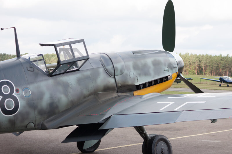 Military Aircraft on Tarmac — Gray, Calm, Afternoon