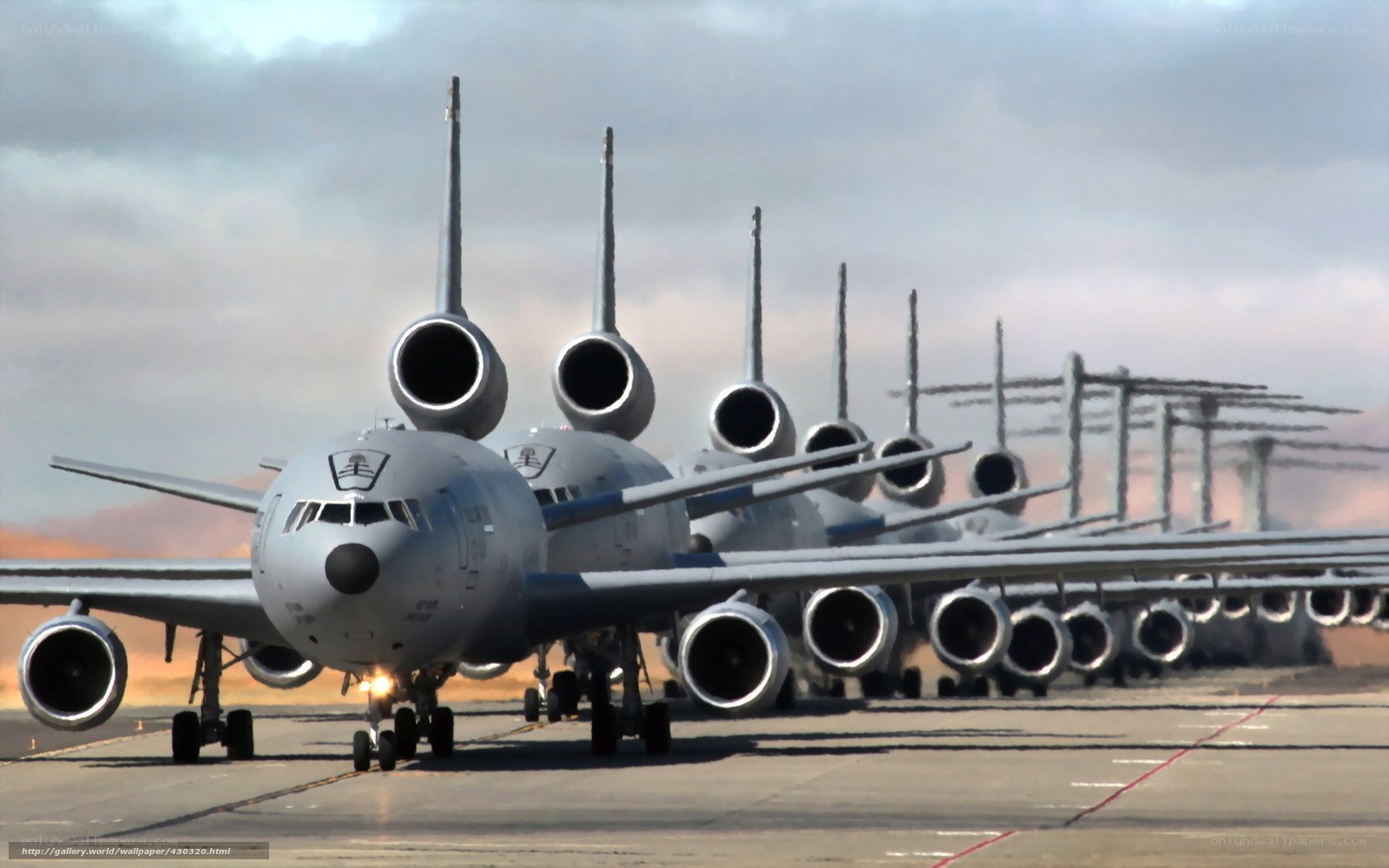 Military aircraft on tarmac