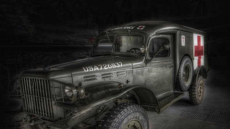 Military Ambulance Truck — Gray