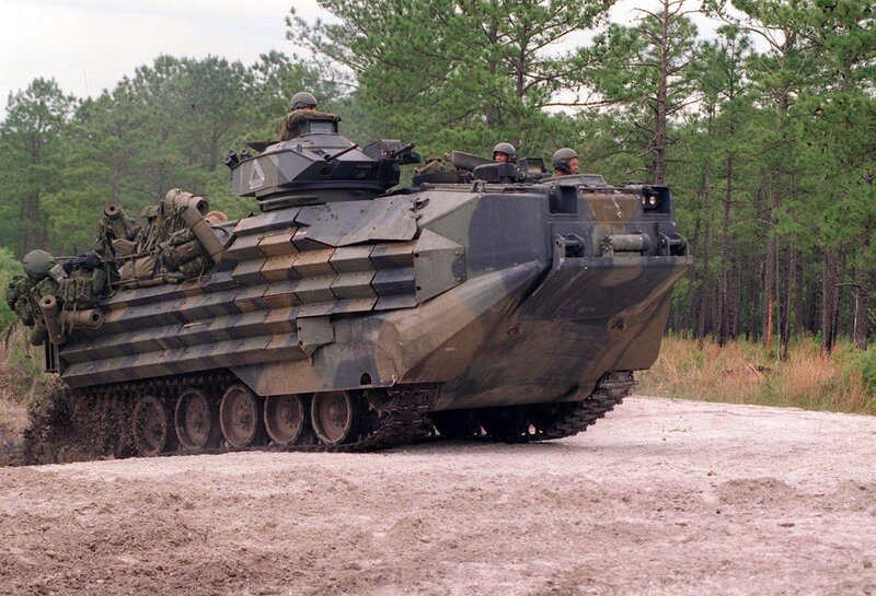Military amphibious armored vehicle