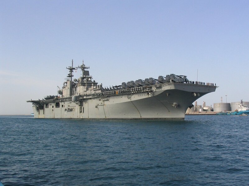 Military amphibious assault ship