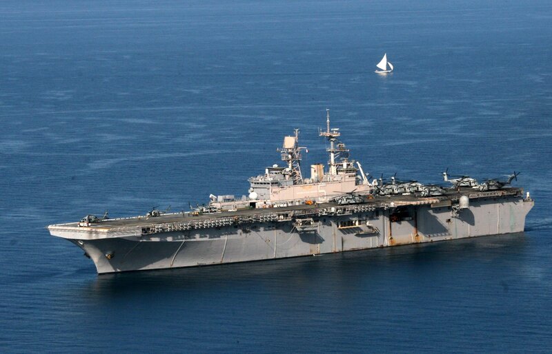 Military Amphibious Assault Ship — Blue