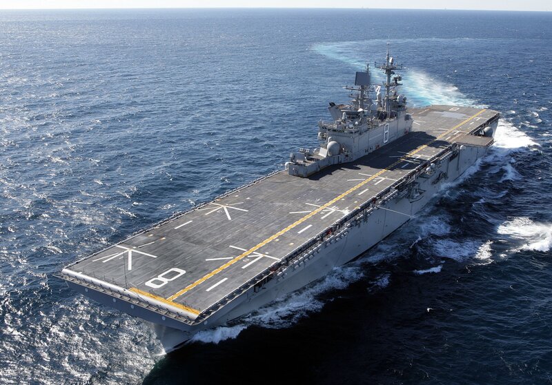 Military Amphibious Assault Ship — Gray, Serene