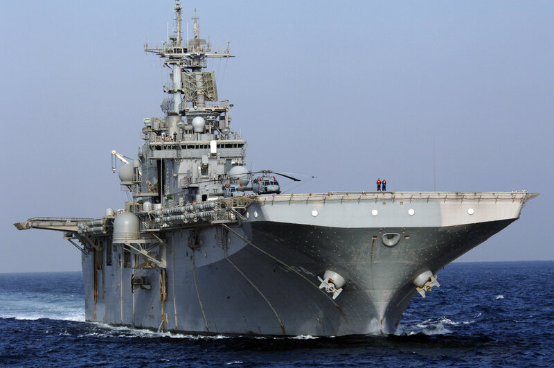 Military Amphibious Assault Ship — Gray