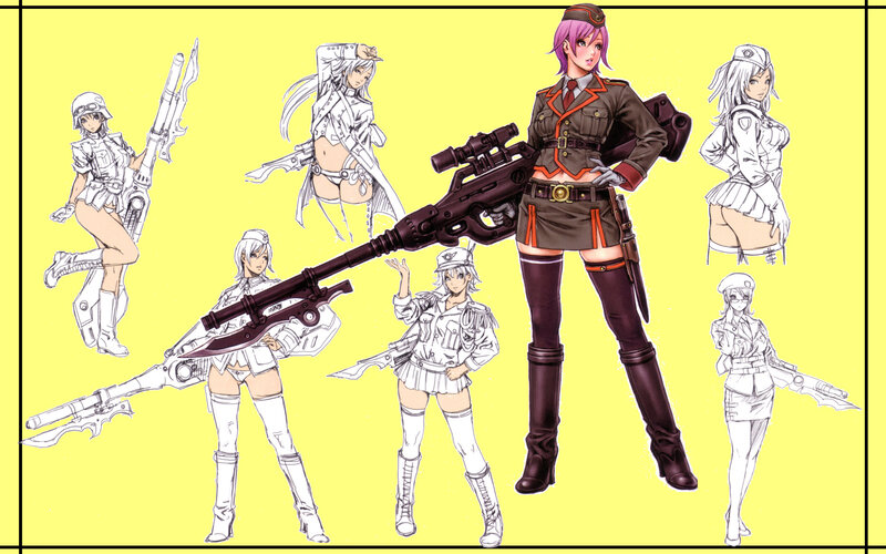 military anime character designs