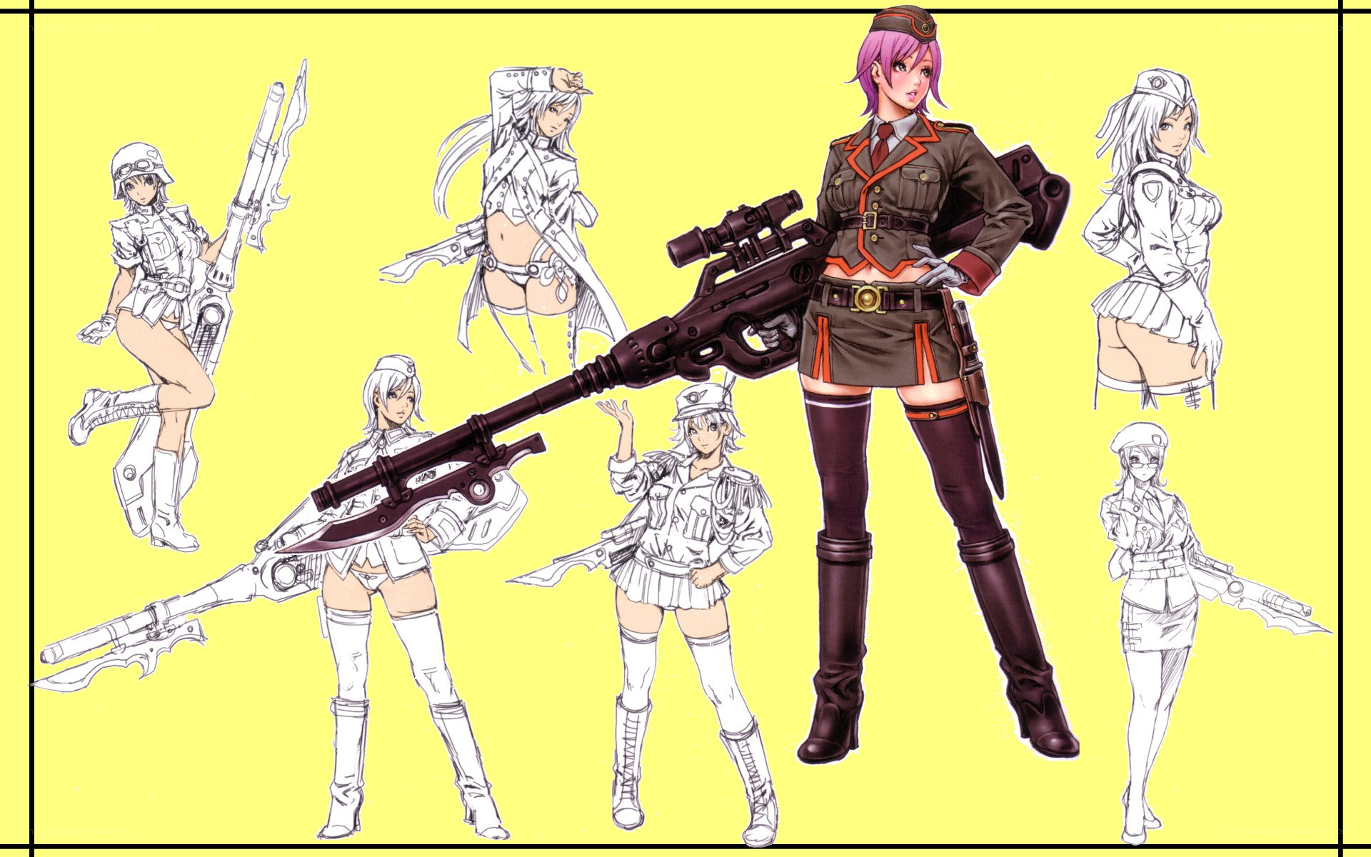 military anime character designs