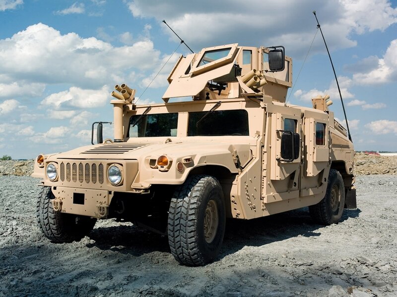 Military Armored Vehicle — Tan, Neutral, Afternoon, Photograph