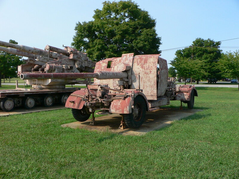 Military artillery on display
