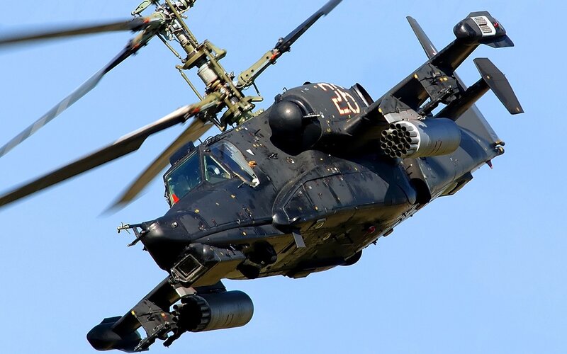 Military Attack Helicopter — Black, Dynamic