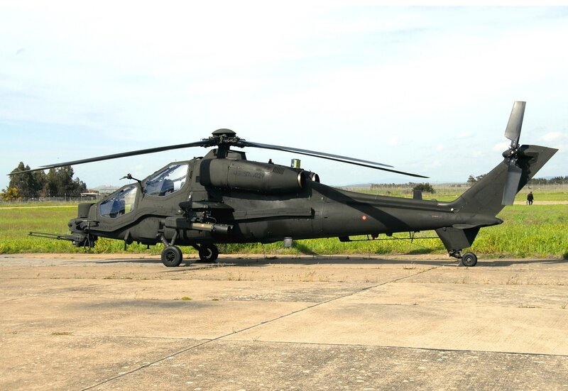 Military Attack Helicopter — Black, Neutral, Afternoon