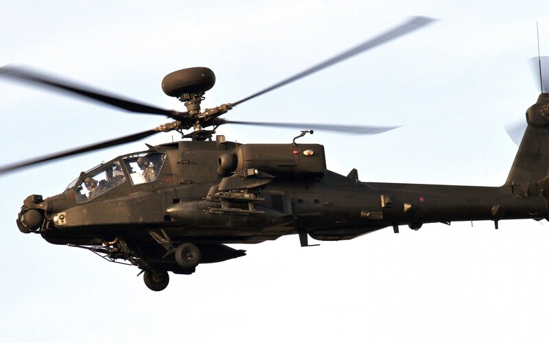 Military Attack Helicopter — Black