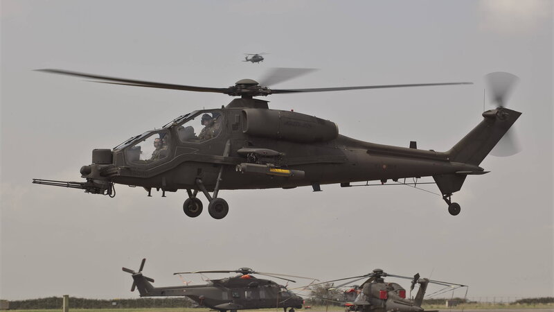 Military Attack Helicopter — Gray, Dramatic, Afternoon, Photograph