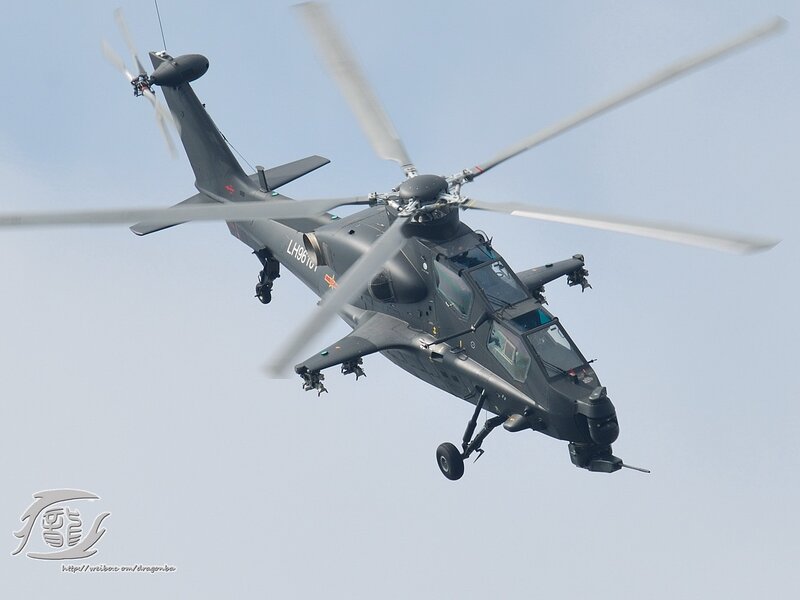 Military Attack Helicopter — Gray, Dynamic, Afternoon
