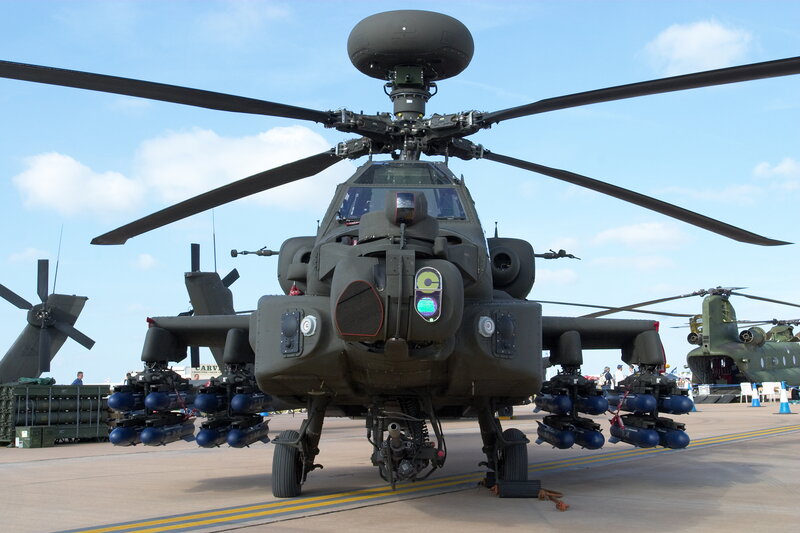 Military Attack Helicopter — Green, Neutral