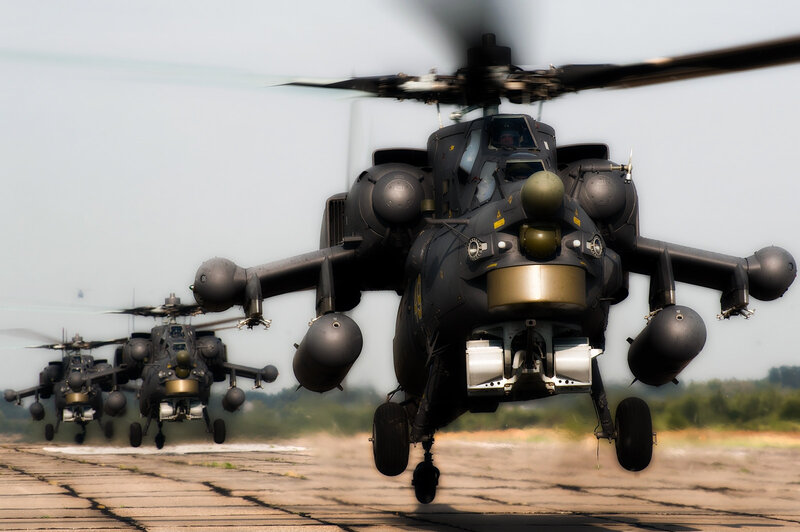 Military Attack Helicopters — Gray