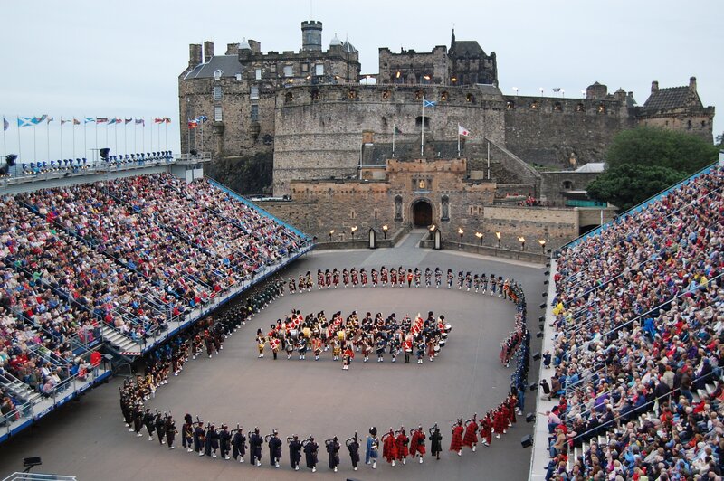 Military band performance at Edinburgh Castle