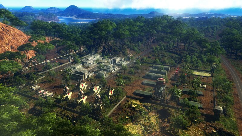 military base in tropical setting