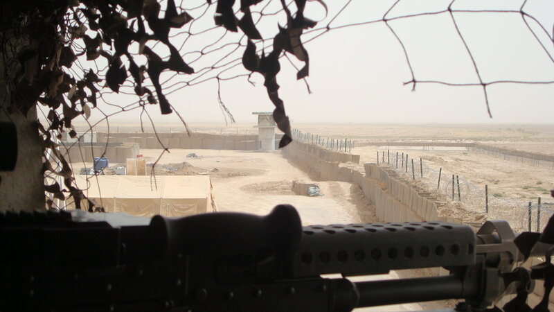 Military base view from bunker