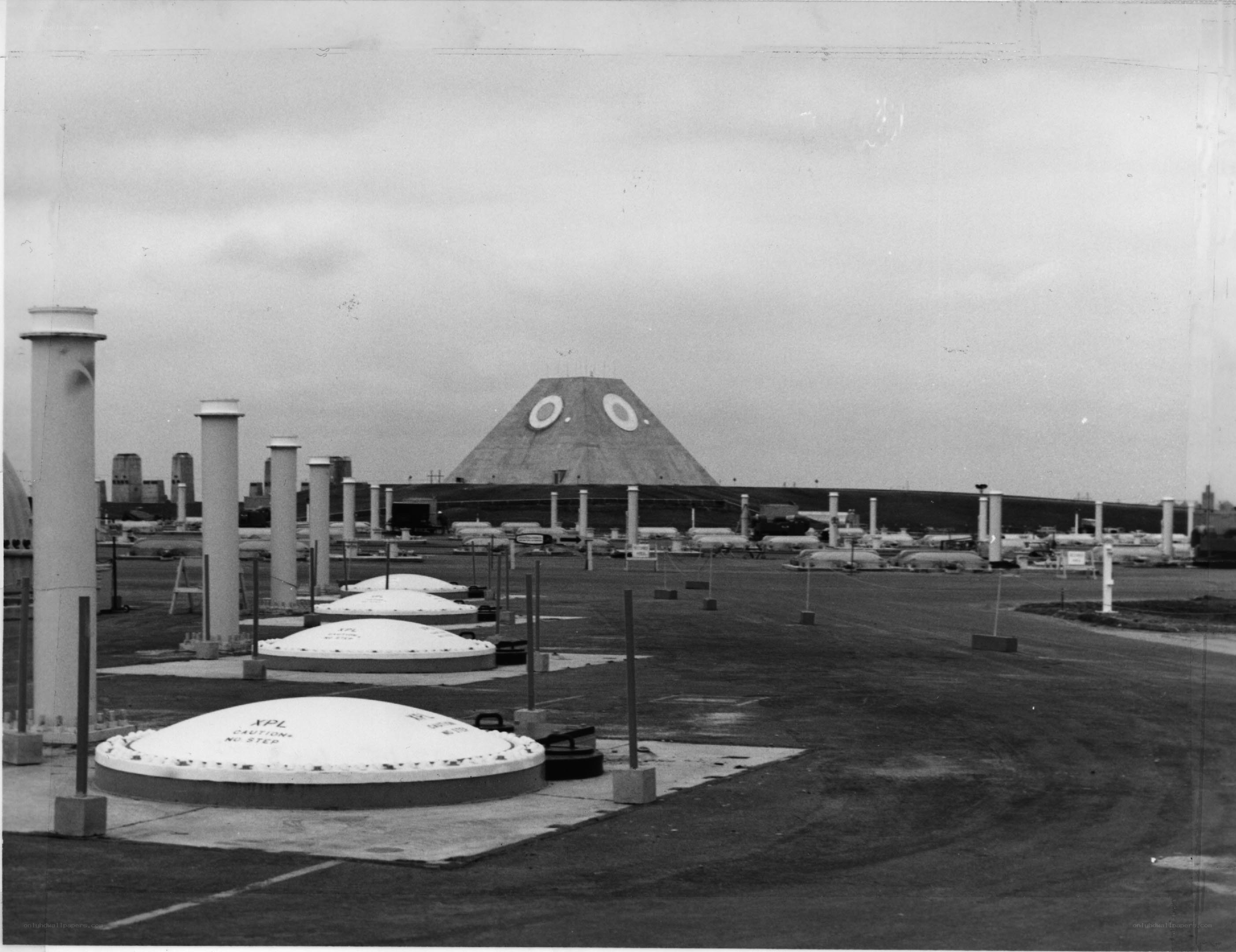 Military base with missile silos