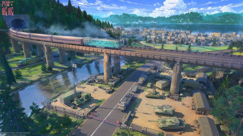 Military Base with Train