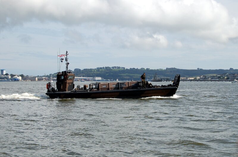 Military boat on the water