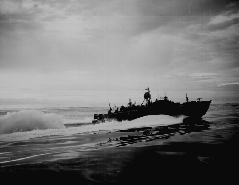 Military boat on the water