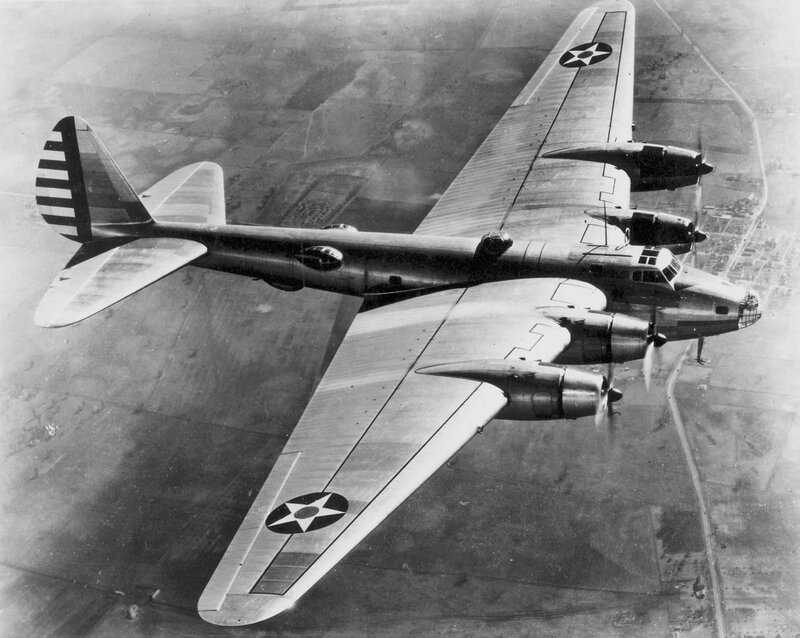 Military Bomber Aircraft — Black, Historical, Photograph