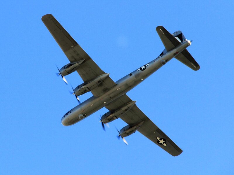Military Bomber Aircraft — Blue, Clear