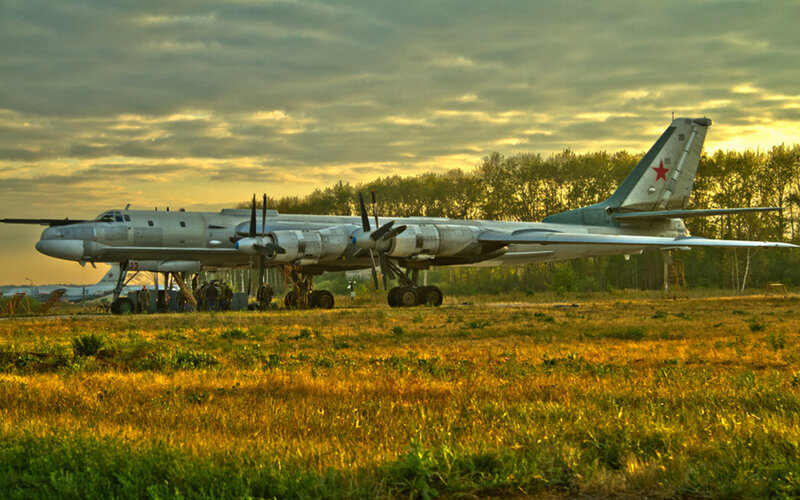 Military Bomber Aircraft — Green, Dramatic