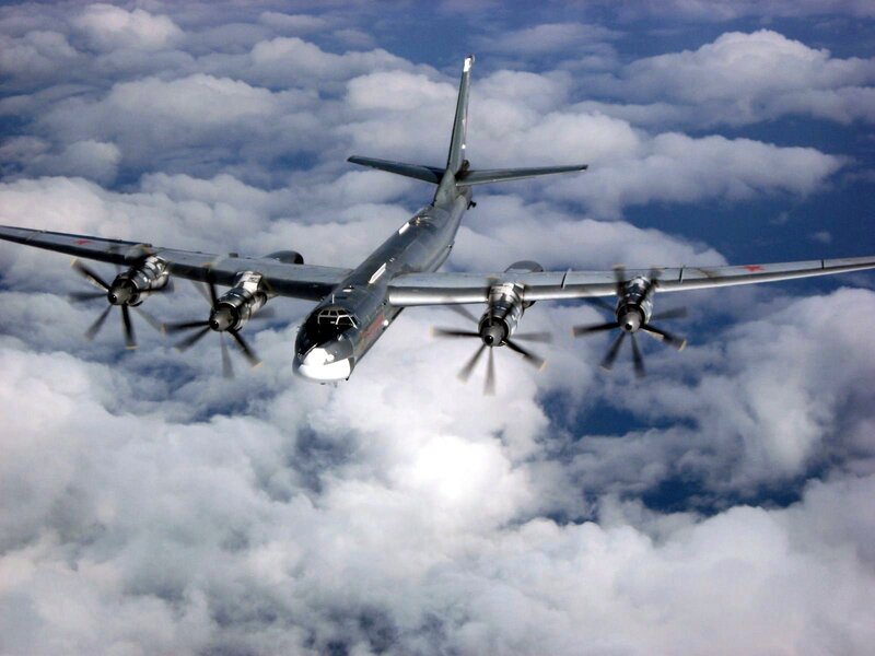 military bomber in flight