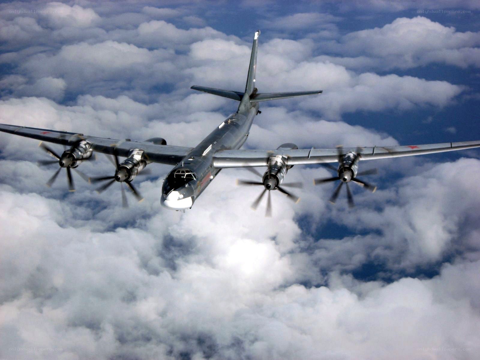 military bomber in flight