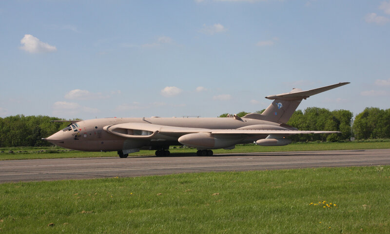 Military Bomber on Runway — Green