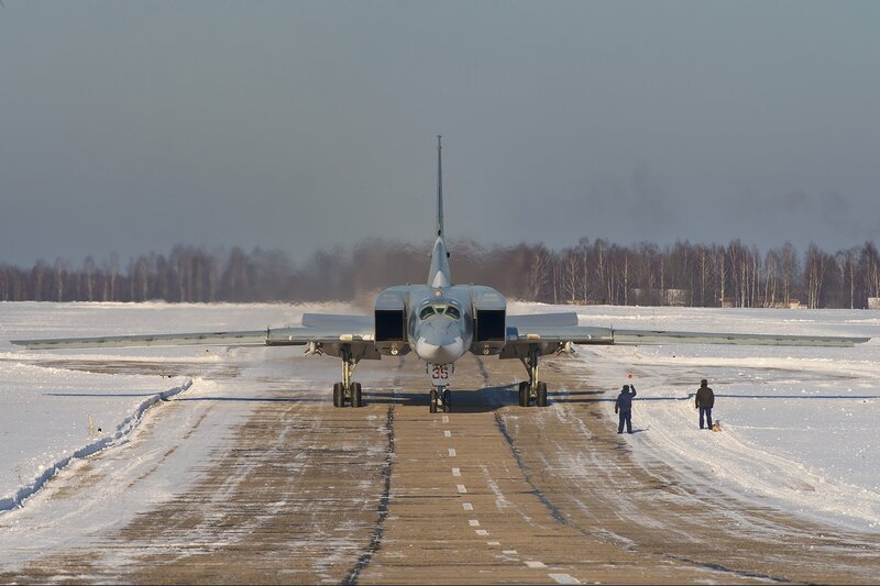Military Bomber on Runway