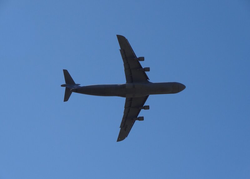 Military Cargo Plane — Blue, Serene