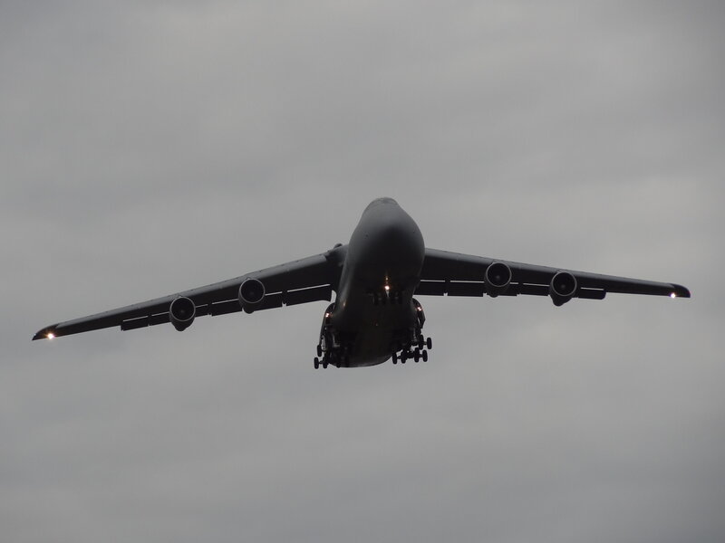 Military Cargo Plane — Gray, Dramatic