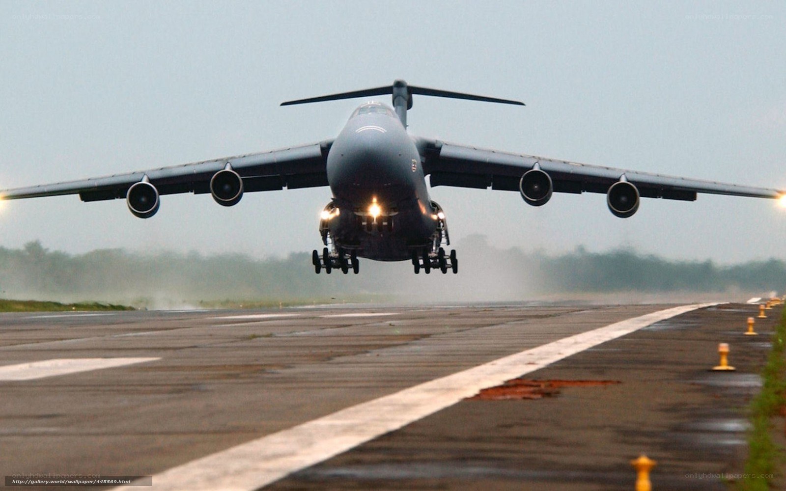 military cargo plane landing