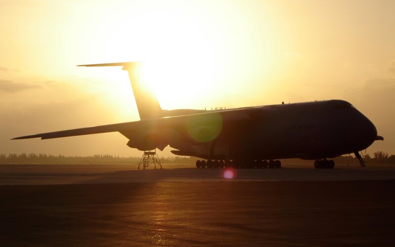 Military Cargo Plane — Yellow