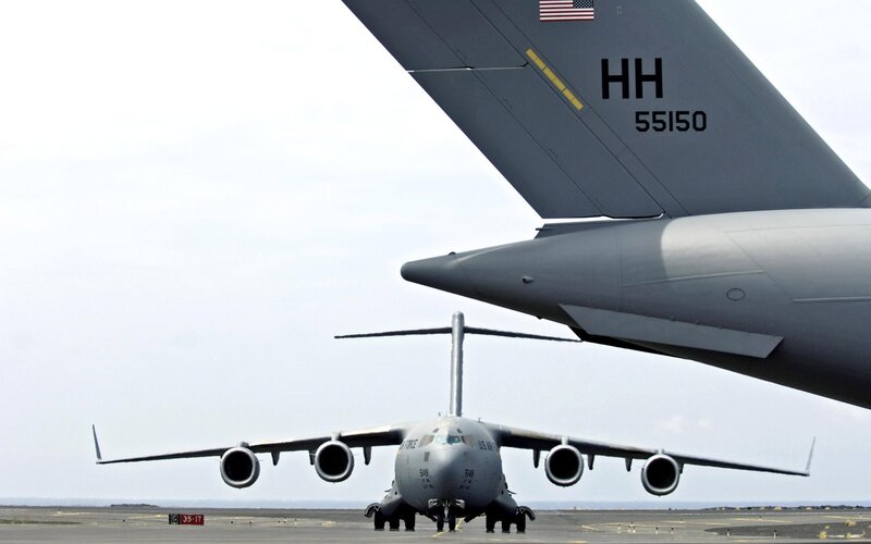 Military Cargo Planes — Gray, Neutral