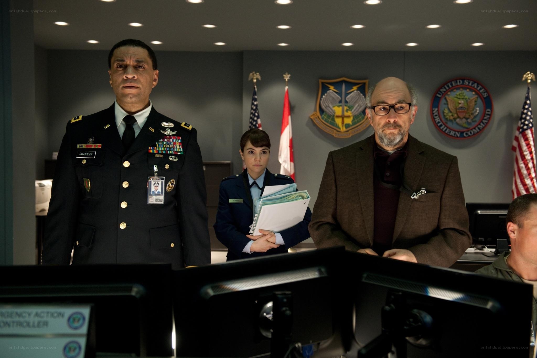Military command center scene