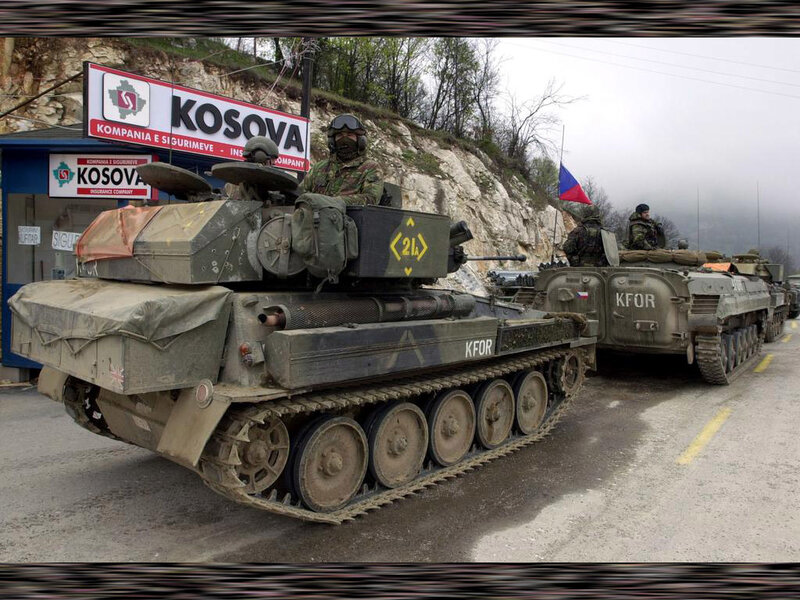 Military convoy in Kosovo