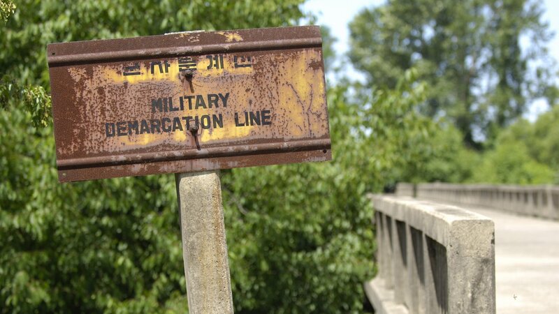 Military Demarcation Line sign