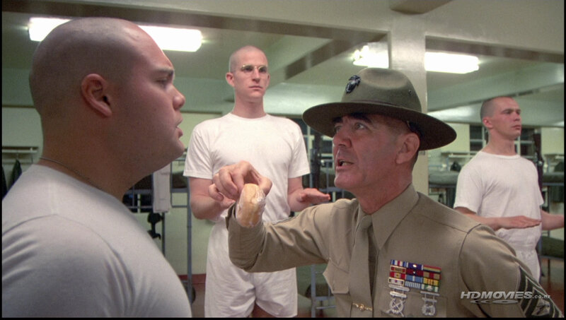 military drill instructor scene